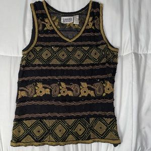 VINTAGE Bedazzled Tank top Size 0